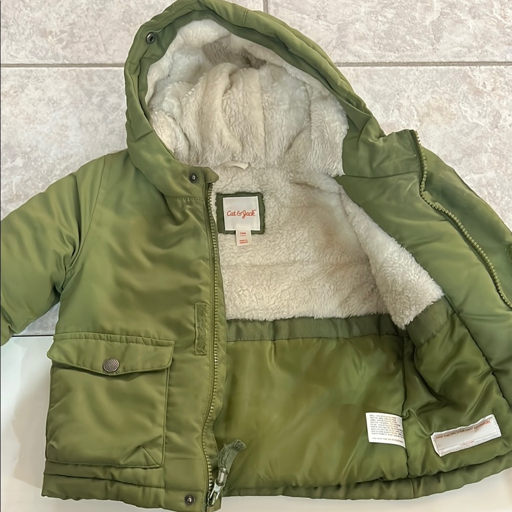 Cat & Jack Kids Green Hooded Jacket